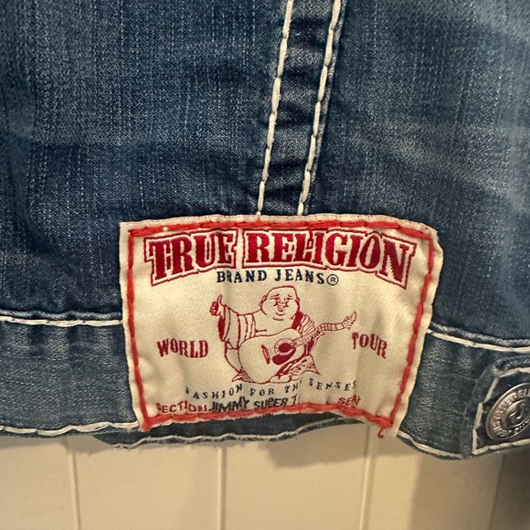 True Religion Indigo Denim Jacket with Contrast Stitching size small - Picture 7 of 7